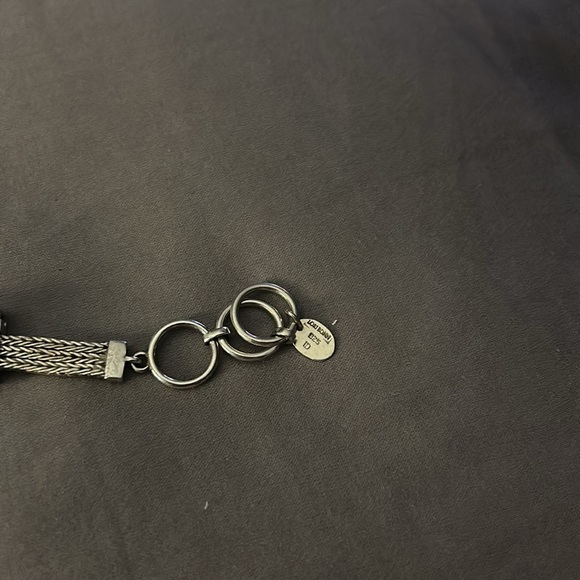 Lori Bonn silver bracelet with purple slides and stoppers - Picture 3 of 9